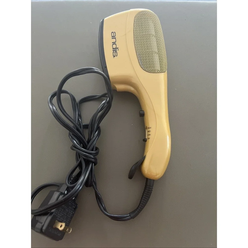 Andis Tourmaline Ceramic Ionic Styling Hair Dryer, Gold HS-2 1875 Watt Tested